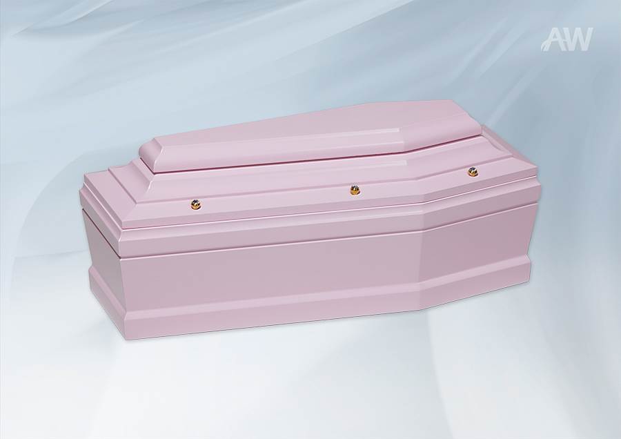 Cercueil d'enfant rose