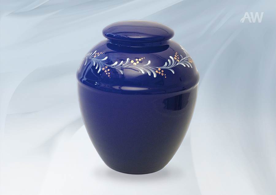 ROYAL BLEU - urne en céramique 